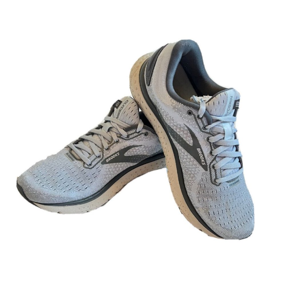 BROOKS GLYCERIN 18 WOMENS SIZE 9 RUNNING SHOES SNEAKERS LIGHT BLUE GREY